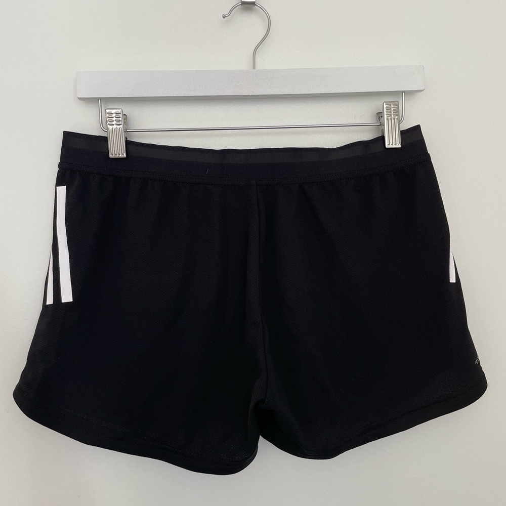 NWT Women’s Adidas Design 2 Move 3 Stripe Shorts Size S Black White Running - Picture 2 of 12
